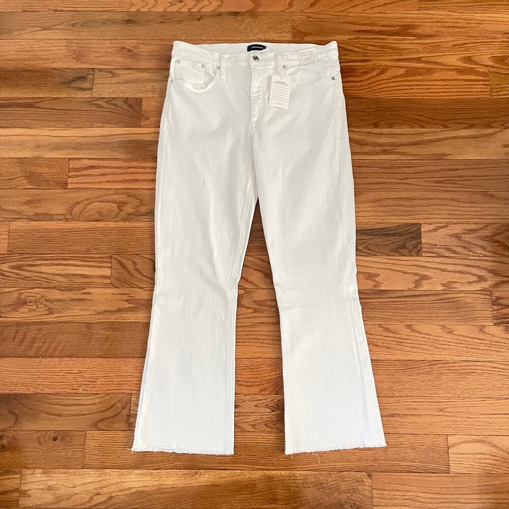 J. Crew Womens 32 Tall Demi Boot Crop Jeans White NWT Billie Summer Casual J3446